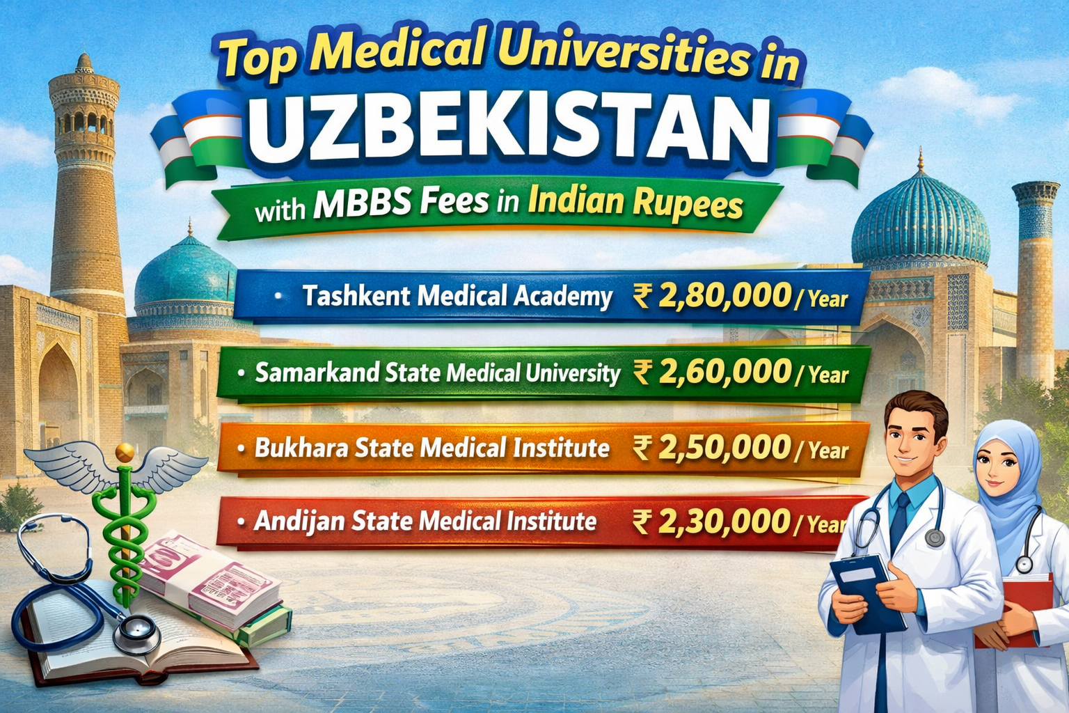 Top Medical Universities in Uzbekistan with MBBS Fees in Indian Rupees